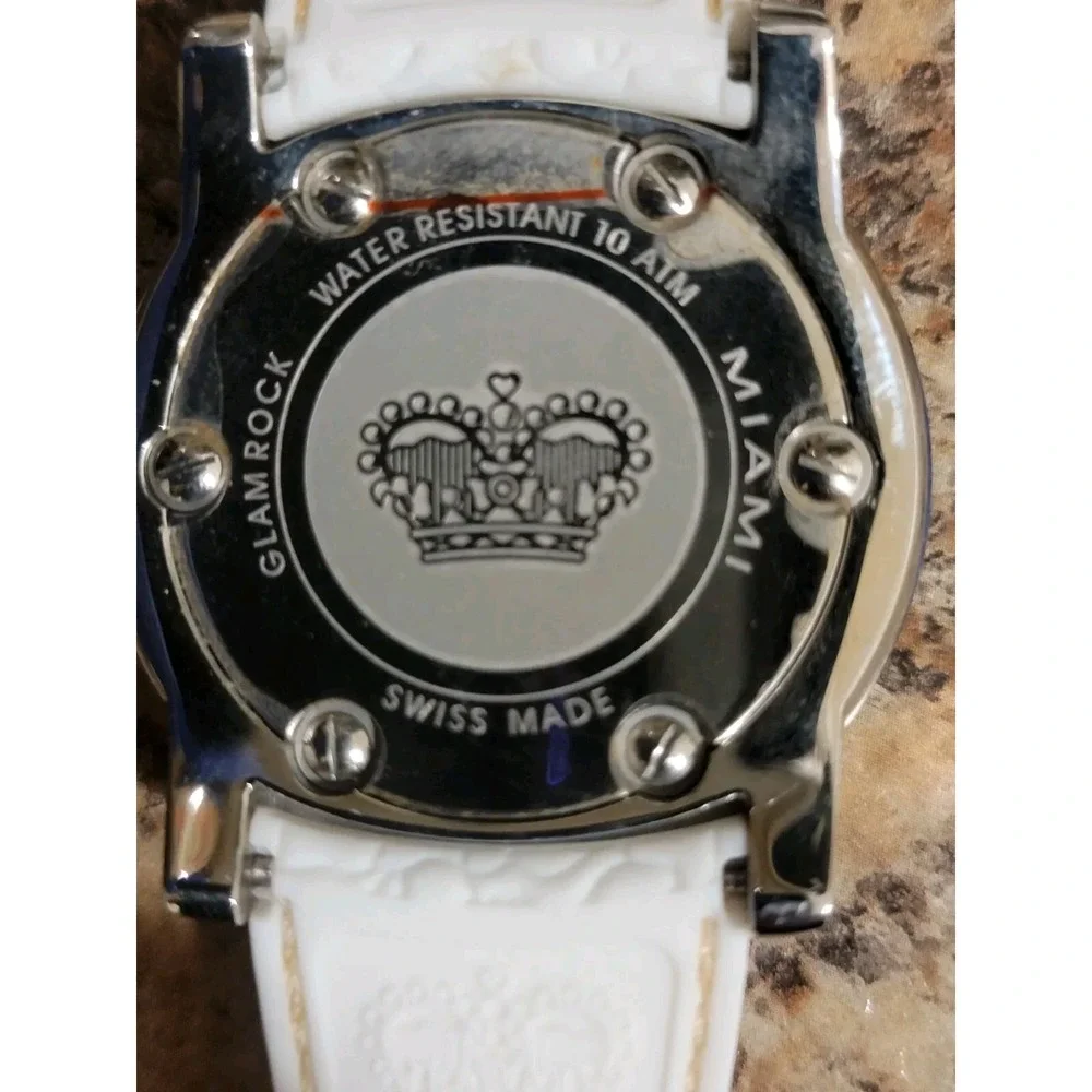 Glam Rock Watch--Miami Collection Blue White Strap 100M WORKING READ DESCRIPTION